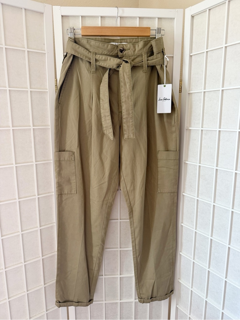 NWT Sam Edelman Khaki Olive The Utility Trouser Pant 10/30 - Picture 1 of 7